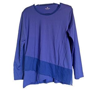Bette Court Crossover Long Sleeve Golf Shirt Sun‎ Protection Blue Women's